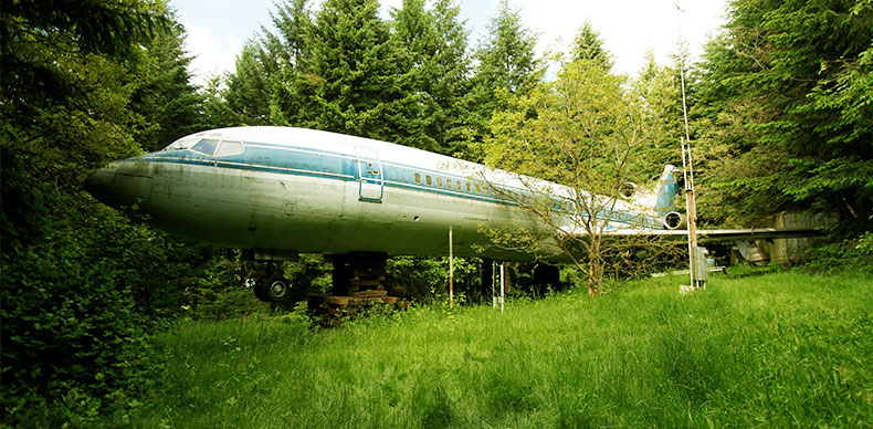 خانه‌ای به شکل هواپیمای بوئینگ ۷۲۷ در هیلزبرو- اورگان